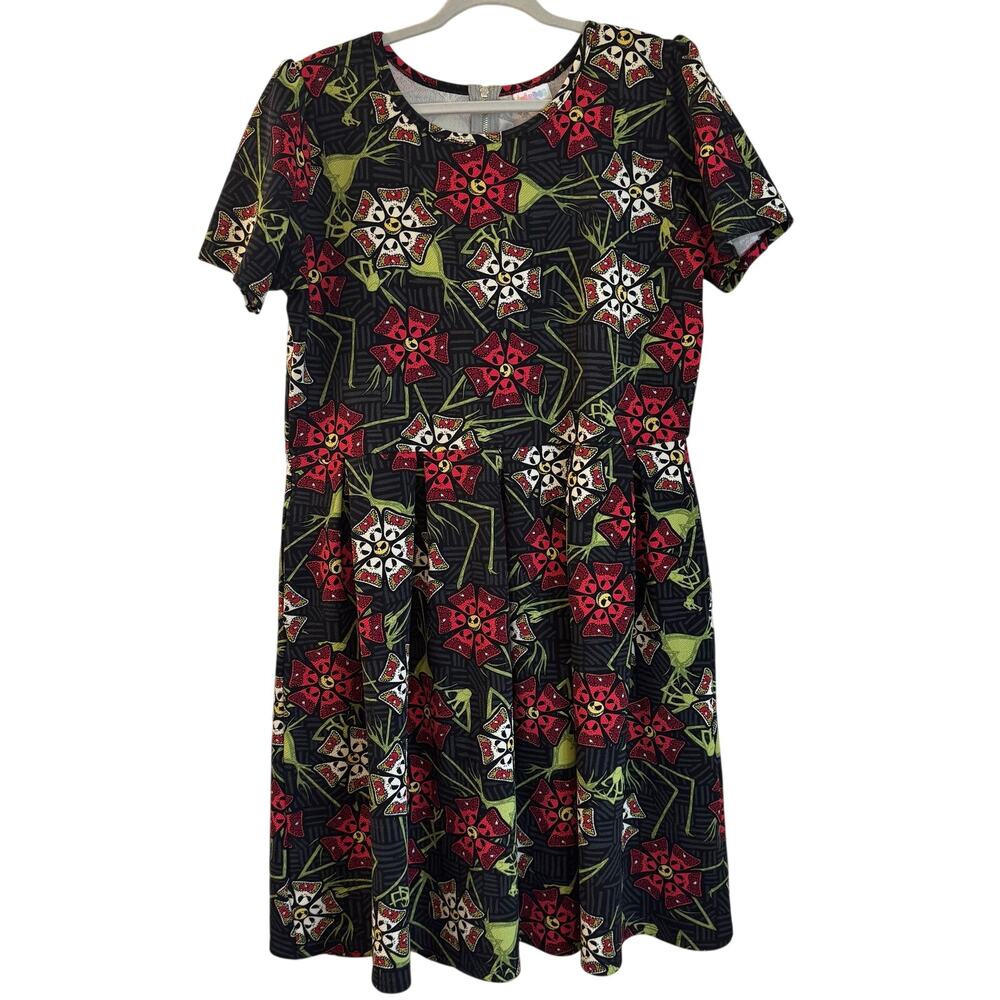 Nightmare before Christmas oogie boogie Venus mantrap print pleated Amelia dress